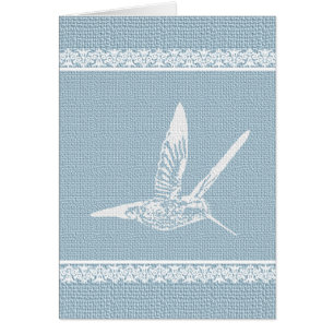 Baby blue Hummingbird Hälsningskort