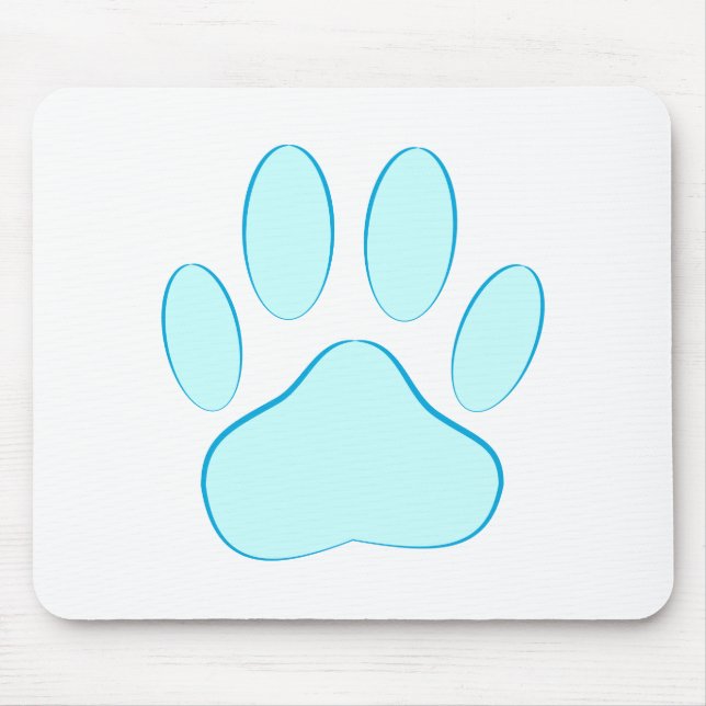 Baby blue Hund Pawprint Musmatta (Framsidan)