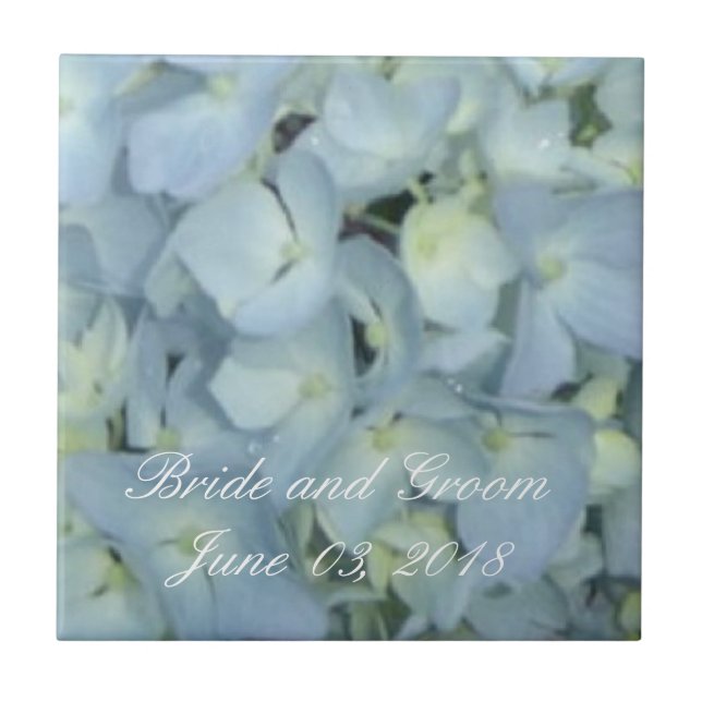 Baby blue Hydrangeas Kakelplatta (Framsidan)