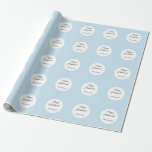 Baby blue jul - enkel modern geometri presentpapper<br><div class="desc">Minimalistisk blå Chic. Du kan anpassa den genom att lägga till information.</div>