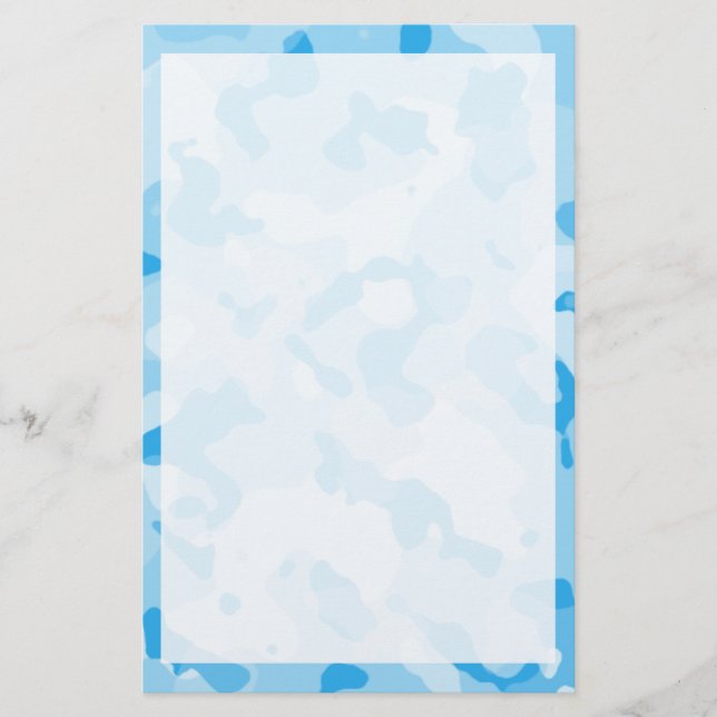 Baby blue kamera; kamouflage brevpapper (Framsida)