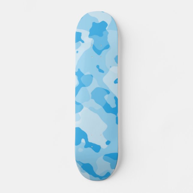 Baby blue kamera; kamouflage skateboard bräda 21,5 cm (Framsida)
