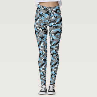 Baby Blue Kamouflageleggings Leggings