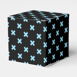Baby blue kor-stygn på svart presentaskar