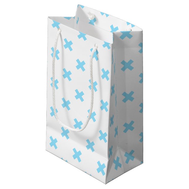 Baby blue kor stygn på vitt (Framsidan Vinklad)