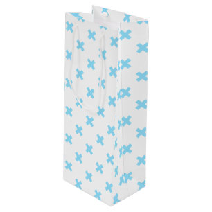 Baby blue kor stygn på vitt