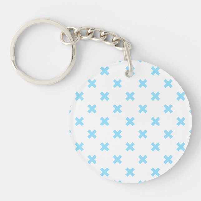 Baby blue kor stygn på vitt (Framsidan)