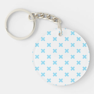 Baby blue kor stygn på vitt