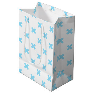 Baby blue kor stygn på vitt