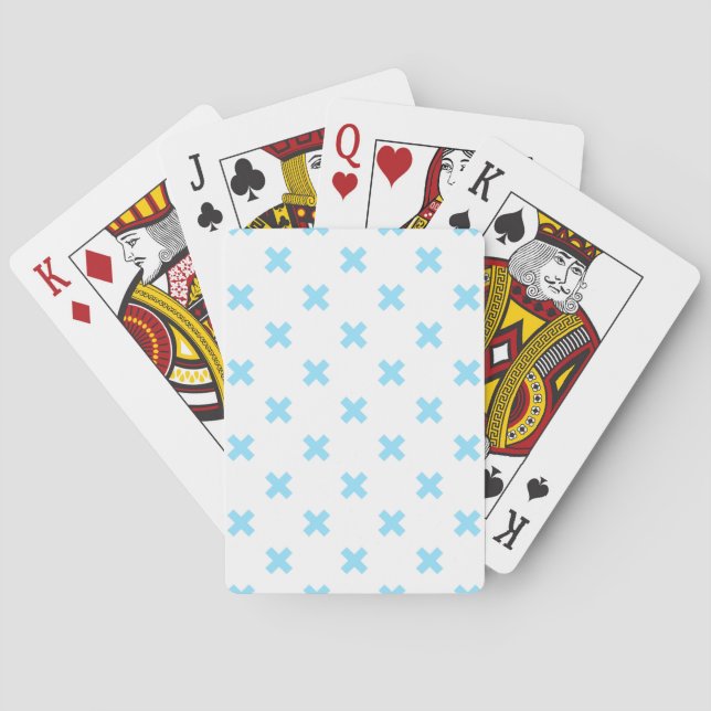 Baby blue kor stygn på vitt casinokort (Baksidan)