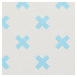 Baby blue kor stygn på vitt tyg