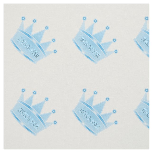 Baby blue kronprins för gulligt glitter tyg (Provkarta)