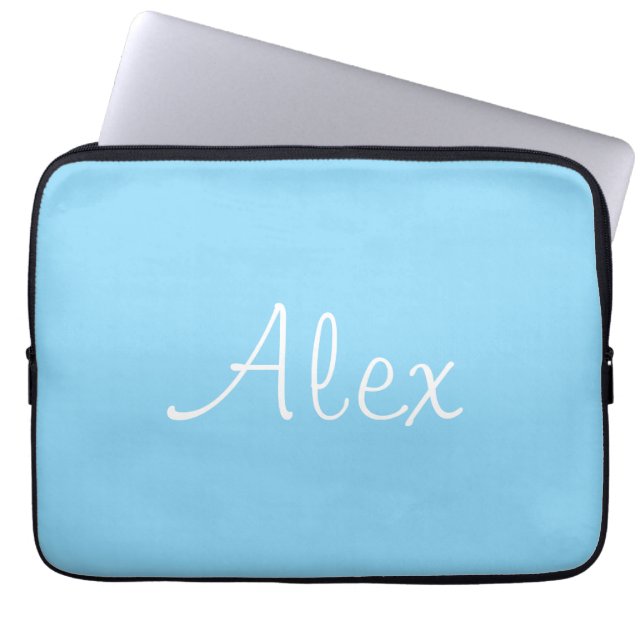 Baby blue laptop fodral (Framsidan)