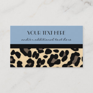 Baby blue Leopard Visitkort