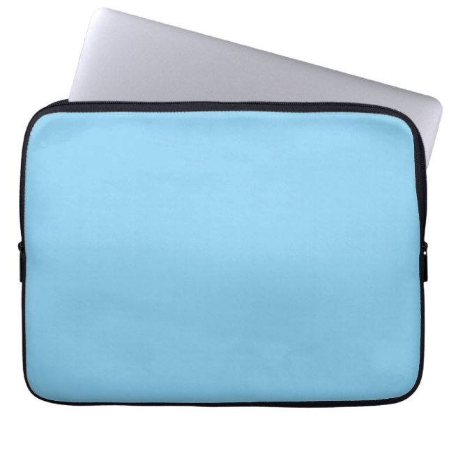 Baby blue, ljusblå, fast, vanlig blå, laptop fodral (Framsidan)