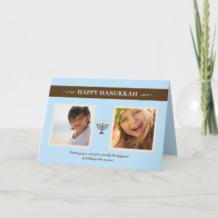 (Baby blue) lyckligt kort för Hanukkah