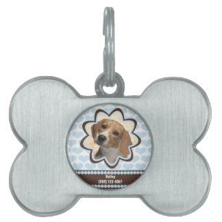 Baby blue marionetthorter Anpassningsbar Bild med  ID-bricka Husdjur