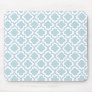 Baby blue marockansk spaljéQuatrefoil klöver Musmatta