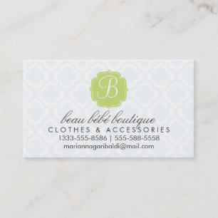 Baby blue marockanska Trellis Quatrefoil Personlig Visitkort