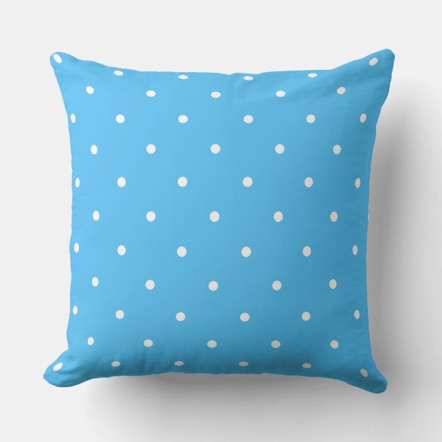 Baby blue med vita punkter kudde (Framsida)