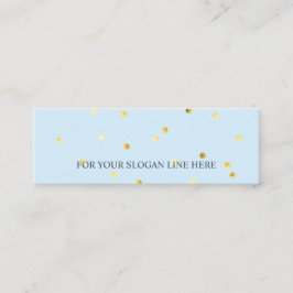 Baby blue mini- visitkort för guld- PolkaDot