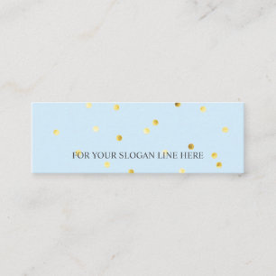 Baby blue mini- visitkort för guld- PolkaDot