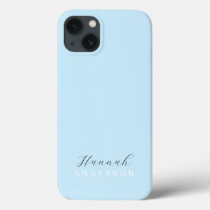 Baby blue monogram, modern, minimalistisk kvinnlig