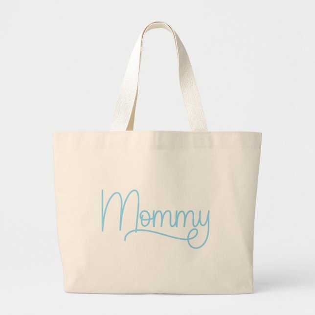 Baby blue monolin-Mamma Jumbo Tygkasse (Framsidan)