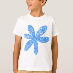 Baby blue nätt blomma - tee shirt