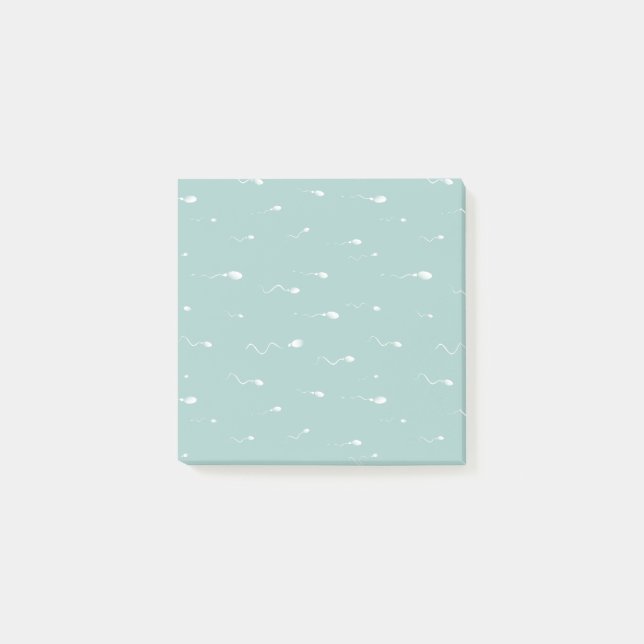 Baby blue Novelty Sperm Post-it Block (Framsida)