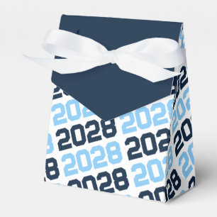 Baby blue och marin Tack Pawprint Back Gift Presentaskar
