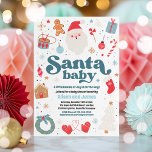 Baby blue och röda julskuvret inbjudningar<br><div class="desc">Inbjudan till Baby blue och röda juljushögtalare</div>