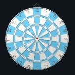Baby blue och vit darttavla<br><div class="desc">Baby blue och vita dammstyrelsen</div>