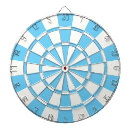 Baby blue och vit darttavla