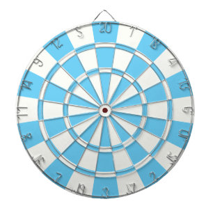 Baby blue och vit darttavla