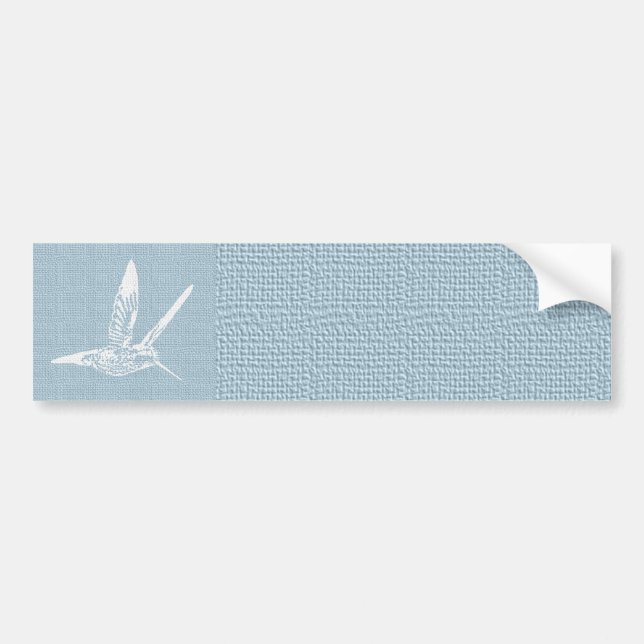 Baby blue och vit Elegant Hummingbird Bildekal (Framsidan)
