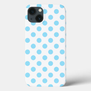 Baby blue och vit polka dots Fodral-Mate iPhone ca