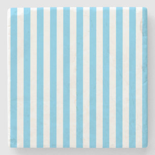 Baby blue och vit, Rand-kvadratisk Underlägg