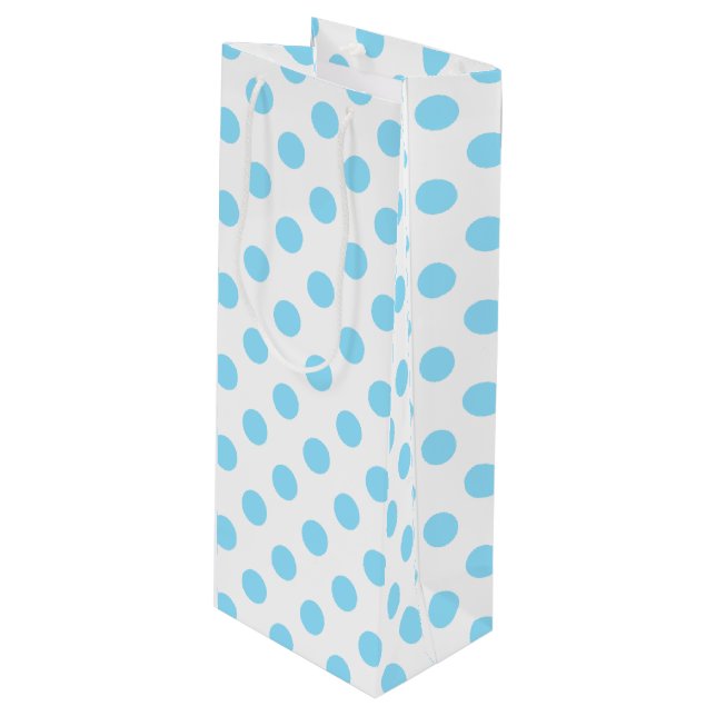 Baby blue och vita polka dots (Framsidan Vinklad)