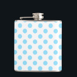 Baby blue och vita polka dots fickplunta<br><div class="desc">Baby blue och vita polka dots</div>