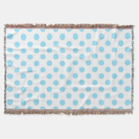 Baby blue och vita polka dots
