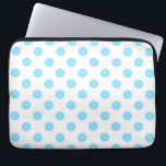 Baby blue och vita polka dots laptop sleeve<br><div class="desc">Baby blue och vita polka dots</div>