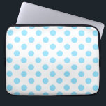 Baby blue och vita polka dots laptop sleeve<br><div class="desc">Baby blue och vita polka dots</div>