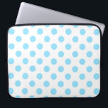Baby blue och vita polka dots laptop sleeve<br><div class="desc">Baby blue och vita polka dots</div>