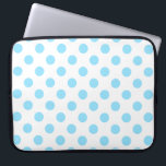 Baby blue och vita polka dots laptop sleeve<br><div class="desc">Baby blue och vita polka dots</div>