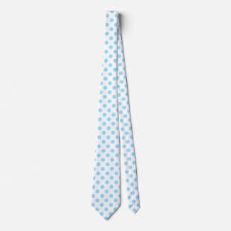Baby blue och vita polka dots slips
