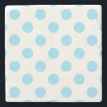 Baby blue och vita polka dots stenunderlägg<br><div class="desc">Baby blue och vita polka dots</div>