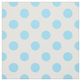 Baby blue och vita polka dots tyg