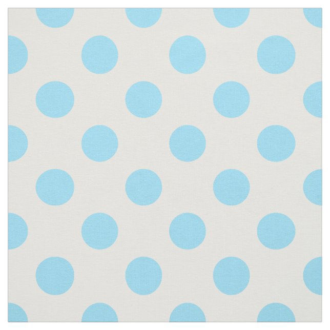 Baby blue och vita polka dots tyg (Provkarta)