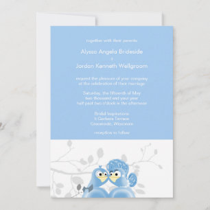 Baby blue Öga Elegant Vår bröllop DIY Invati Inbjudningar